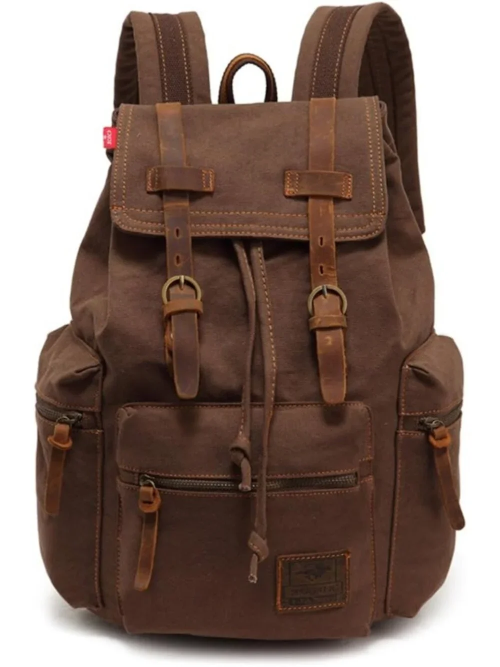Vintage Canvas Backpack for School & Travel - Fits 12-15